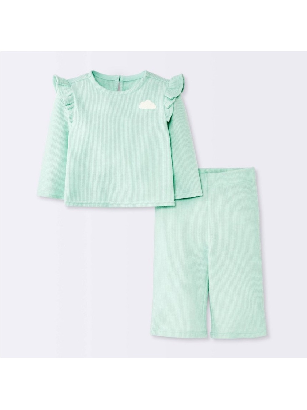 cloud island cream waffle baby Top and pants set with cloud graphic